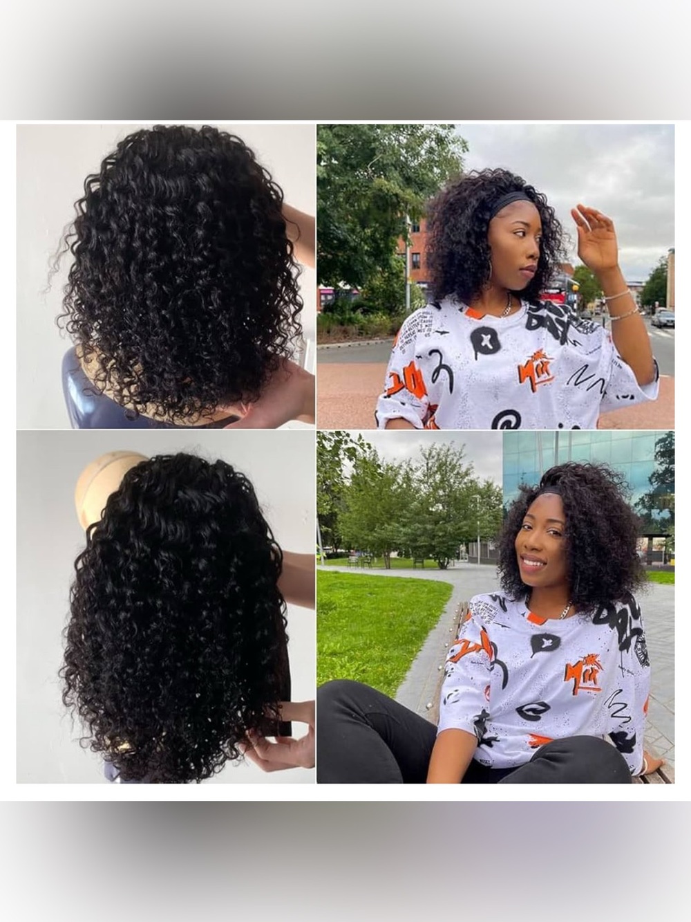 Headband Wig 100%Human Hair
